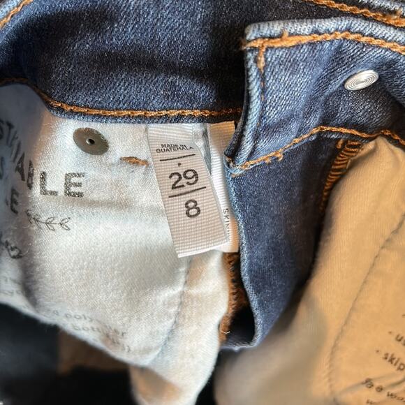 LOFT Dark Wash High Rise Skinny Jeans Size 8/29P - Picture 8 of 9